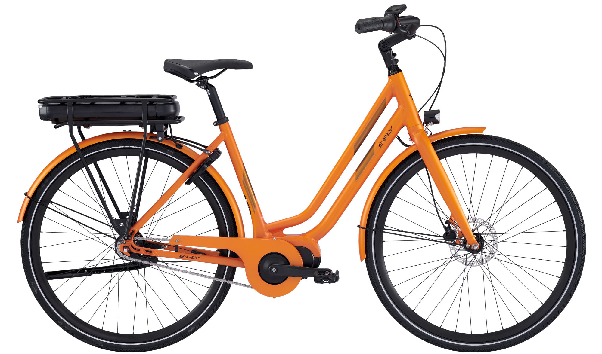 Via Centermotor Orange/mat - El Cykel - Smedemark Cykler