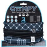 OXC Comfy 3 pak halsedisse Tartan